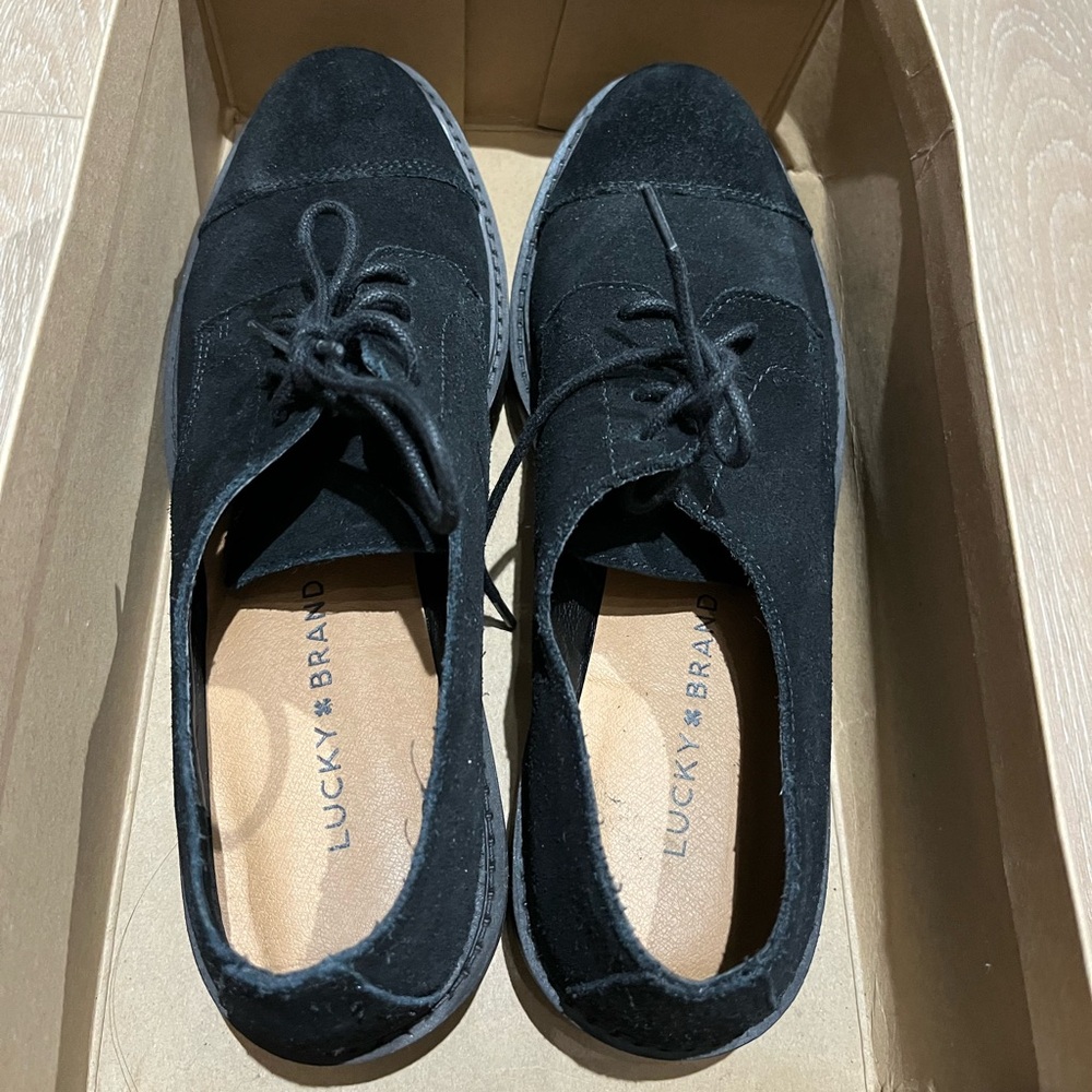 Lucky Brand Womens Ibira Cap Toe Platform Oxford Shoes